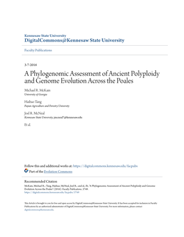 A Phylogenomic Assessment of Ancient Polyploidy and Genome Evolution Across the Poales Michael R