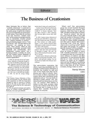 The Business of Creationism