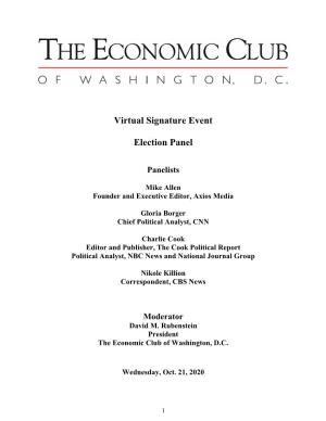 Virtual Signature Event Election Panel