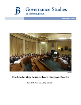 Ten Leadership Lessons from Simpson-Bowles