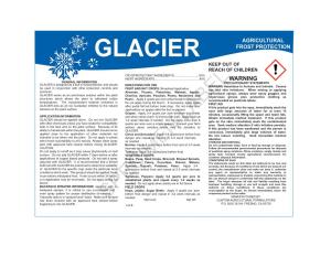 Glacier Keep out of Reach of Children Cryoprotectant Ingredients