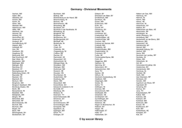 Germany - Divisional Movements