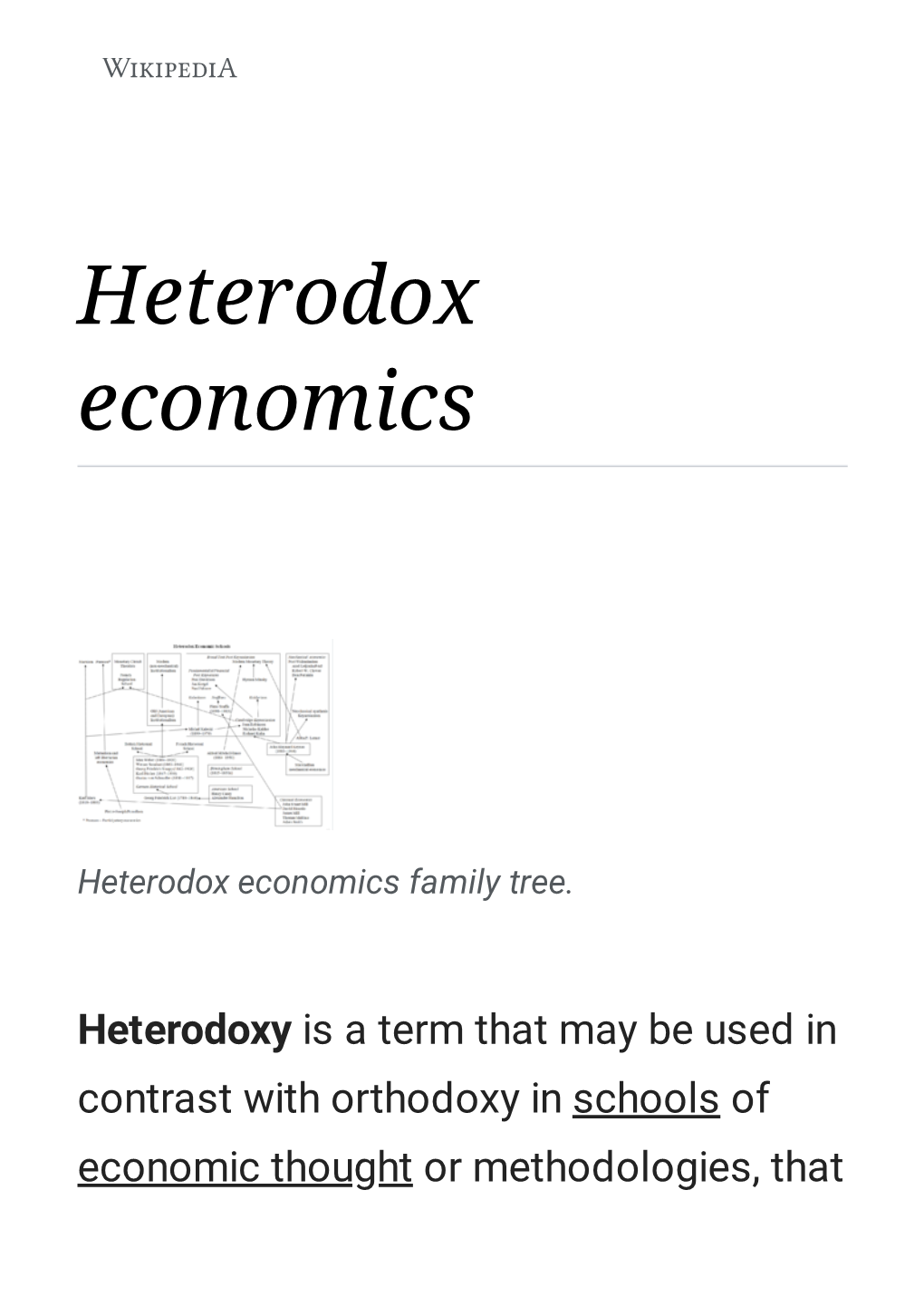 Heterodox Economics