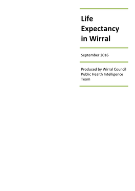 Life Expectancy in Wirral