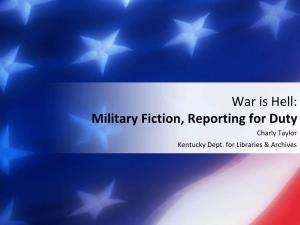 Literary Military Fiction Novels