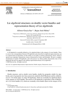 Lie Algebroid Structures on Double Vector Bundles and Representation Theory of Lie Algebroids