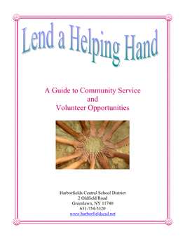 A Guide to Community Service and Volunteer Opportunities