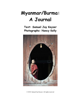 Myanmar/Burma: a Journal