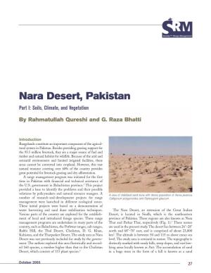 Nara Desert, Pakistan Part I: Soils, Climate, and Vegetation