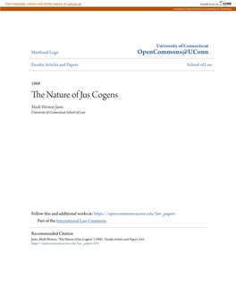 The Nature of Jus Cogens*