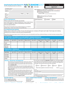 Group Housing Reservation Request Form