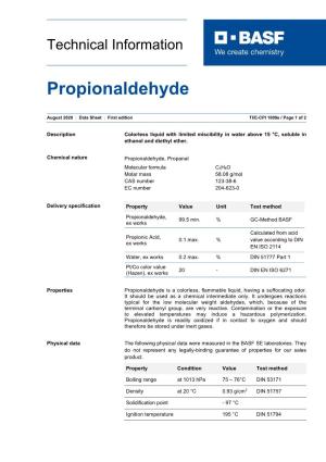 Propionaldehyde