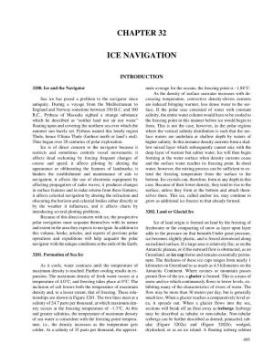 Chapter 32 Ice Navigation