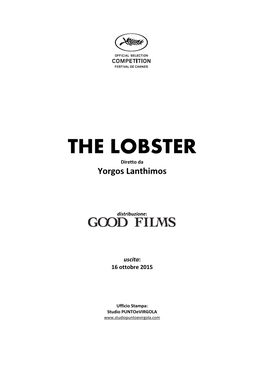 THE LOBSTER Diretto Da Yorgos Lanthimos