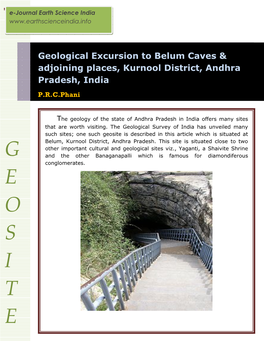 Belum Caves & Adjoining Places, Kurnool District, Andhra Pradesh, India P.R.C.Phani