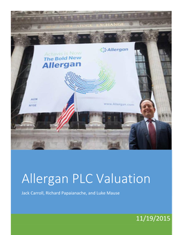 Allergan PLC Valuation