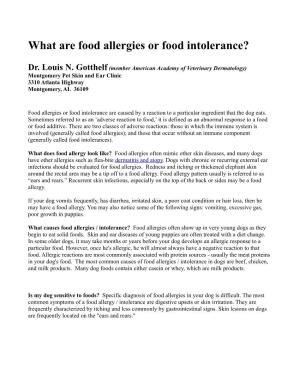 What Are Food Allergies Or Food Intolerance?