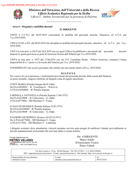 Ufficio I - Ambito Territoriale Per La Provincia Di Palermo