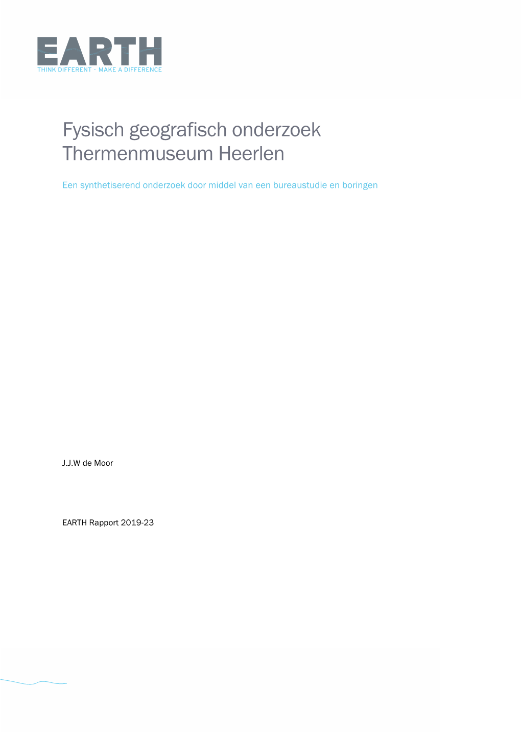 Fysisch Geografisch Onderzoek Thermenmuseum Heerlen