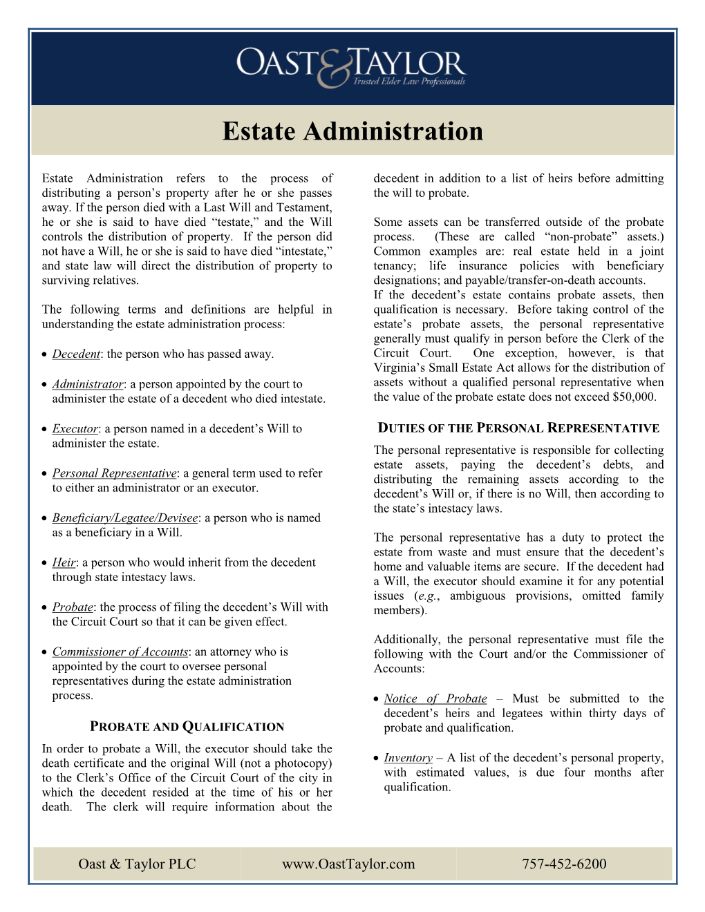 Estate Administration