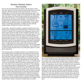 Wireless Weather Station from Acurite All of Us Are Concerned About the Weather