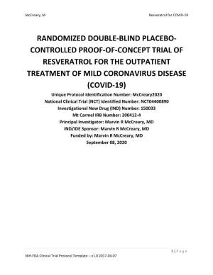 Randomized Double-Blind Placebo- Controlled Proof