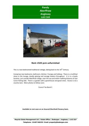 Pandy Aberffraw Anglesey LL63 5AX