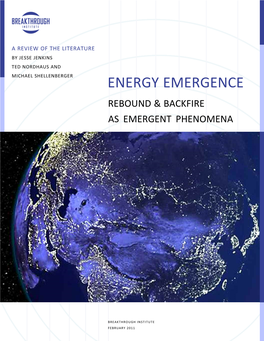 Energy Emergence Rebound & Backfire As Emergent Phenomena