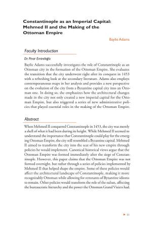 Faculty Introduction Abstract