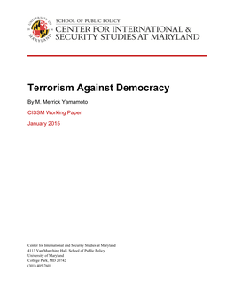 Terrorism Against Democracy