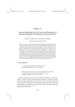 Chapter 11 Symmetry-Breaking and the Contextual Emergence Of