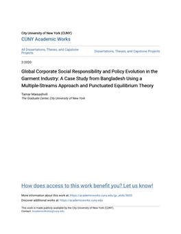 Global Corporate Social Responsibility and Policy Evolution
