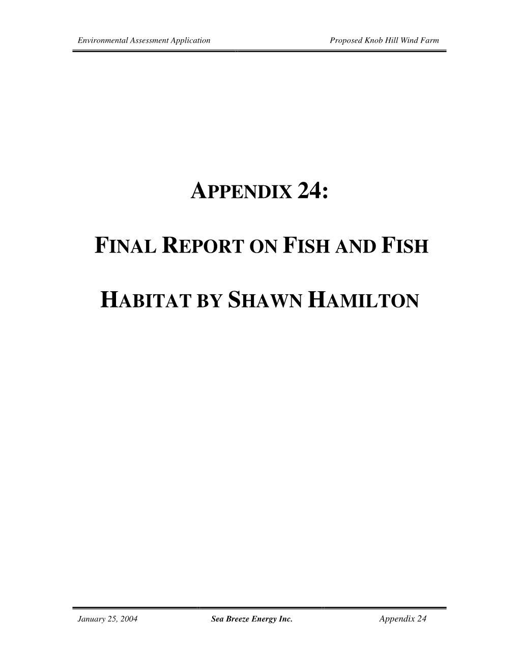 Appendix 23 Fish Report