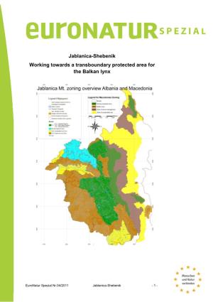 Jablanica-Shebenik Working Towards a Transboundary Protected Area for the Balkan Lynx