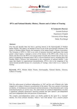 Literary Herald ISSN: 2454-3365 UGC-Approved Journal an International Refereed English E-Journal Impact Factor: 2.24 (IIJIF)