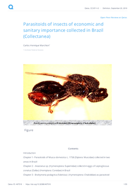 Parasitoids of Insects of Economic and Sanitary Importance Collected in Brazil (Collectanea)