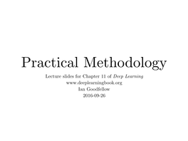 Practical Methodology