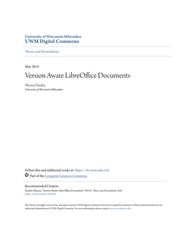 Version Aware Libreoffice Documents" (2014)