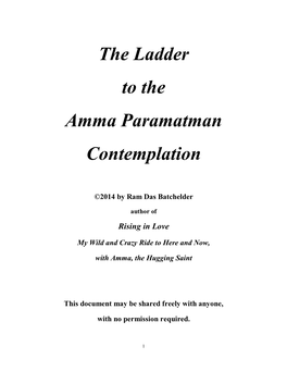 The Ladder to the Amma Paramatman Contemplation