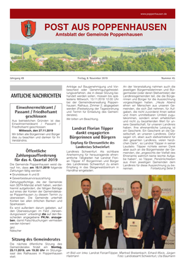 POST AUS POPPENHAUSEN Amtsblatt Der Gemeinde Poppenhausen