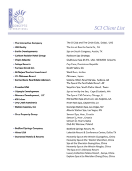 SCI Client List