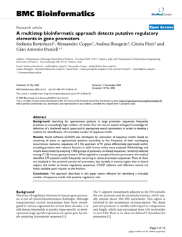 A Multistep Bioinformatic Approach Detects Putative Regulatory