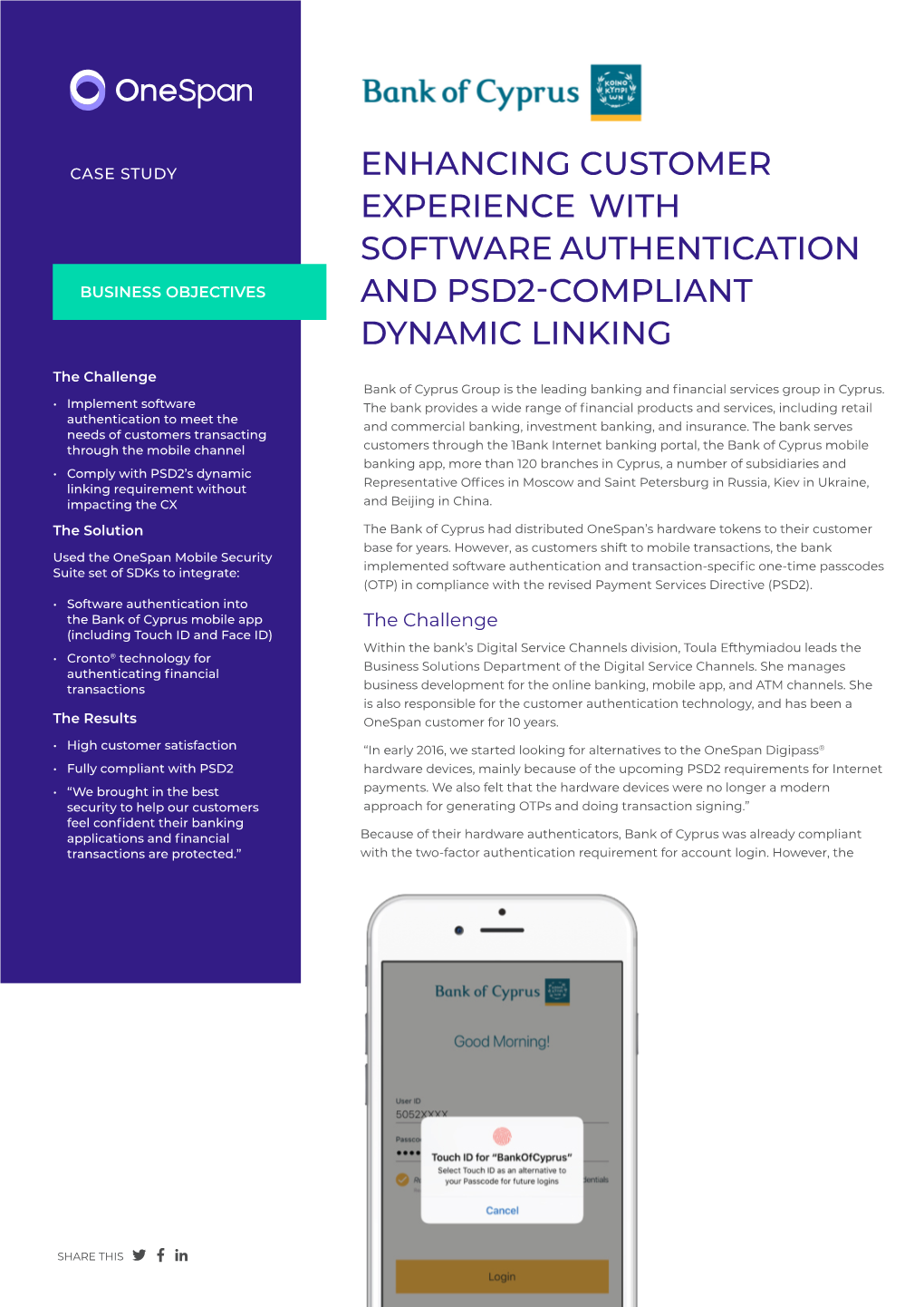 Enhancing Customer Experience with Software Authentication and Psd2-Compliant Dynamic Linking