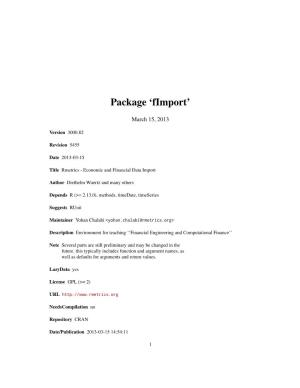 Package 'Fimport'