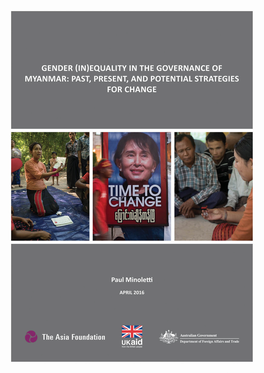 Gender (In)Equality in the Governance of Myanmar: Past, Present, and Potential Strategies for Change