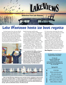 Lake Wawasee Hosts Ice Boat Regatta Ice Boat Racers from All Over North North American and Europe