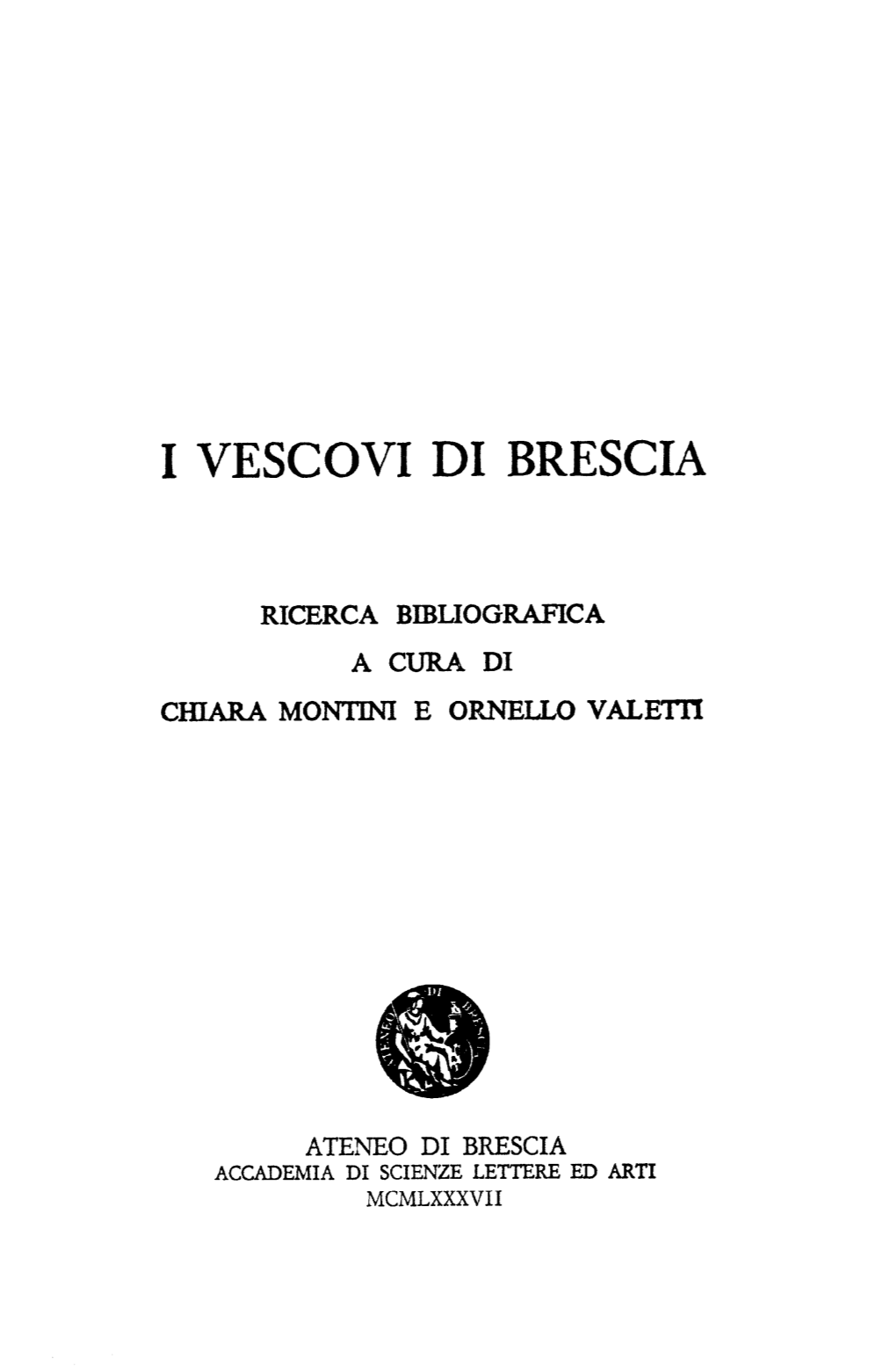 I Vescovi Di Brescia