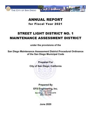 ANNUAL REPORT for Fiscal Year 2021