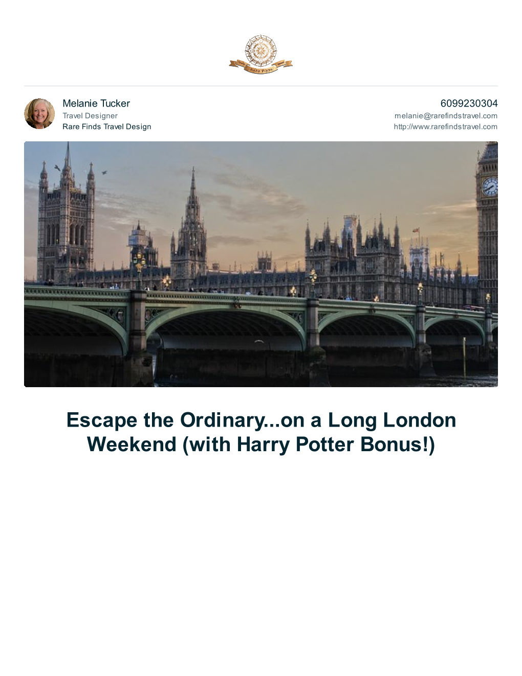 Escape the Ordinary...On a Long London Weekend (With Harry Potter Bonus!) Page 2 of 20 Trip Summary
