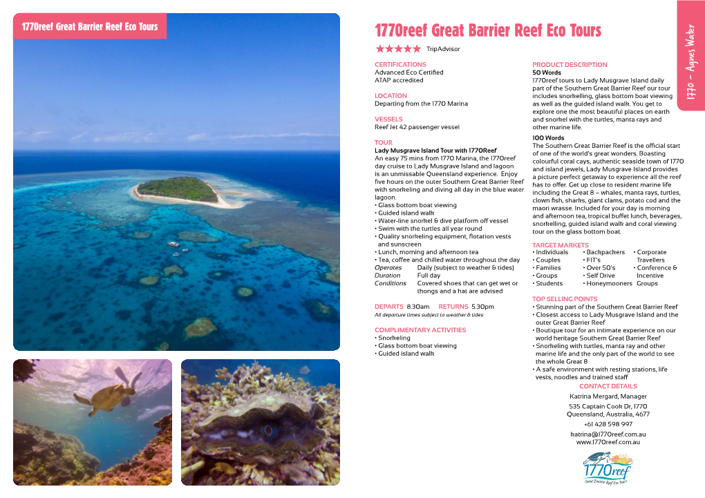 1770Reef Great Barrier Reef Eco Tours 1770Reef Great Barrier Reef Eco Tours Tripadvisor